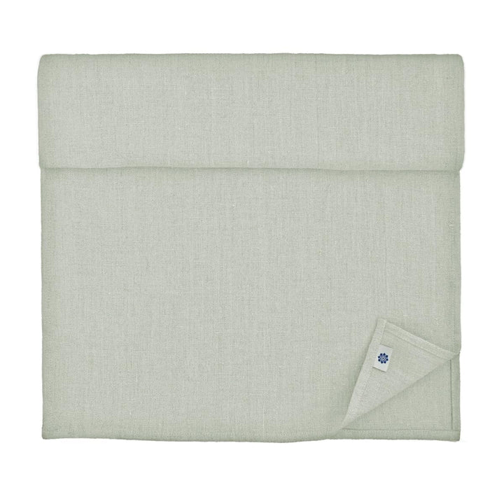 Linen &amp; Cotton Tischläufer Stoff Tischband Tischdeko Hygge 100% Leinen, Hellgrau Grau (40 x 200 cm)
