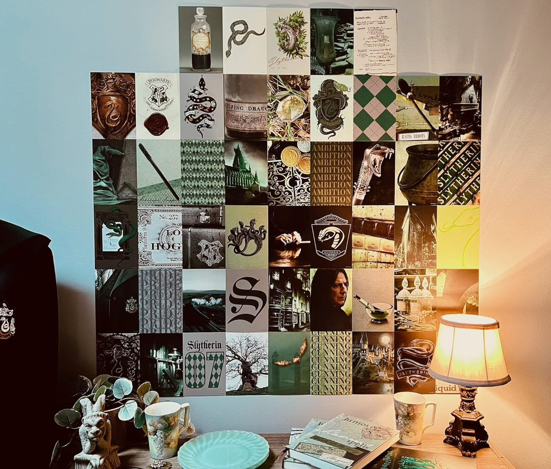 Conquest Journals Harry Potter Slytherin Wandcollage, 50 einzigartige 10,2 x 15,2 cm, offizielle Bil