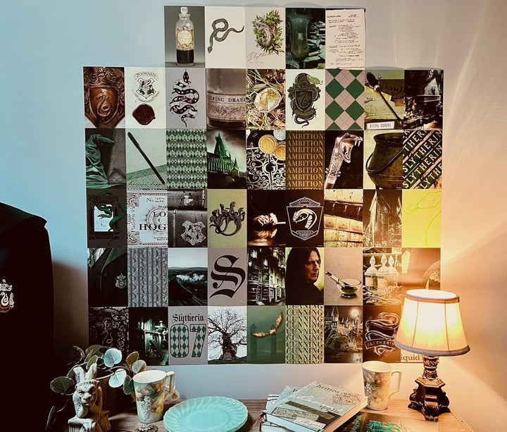 Conquest Journals Harry Potter Slytherin Wandcollage, 50 einzigartige 10,2 x 15,2 cm, offizielle Bil