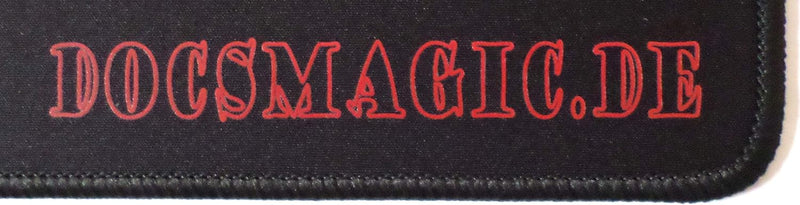 docsmagic.de 5 x Premium Playmat Black - 60 x 34 cm Stitched 3mm - Spielmatte Schwarz 5 x Spielmatte