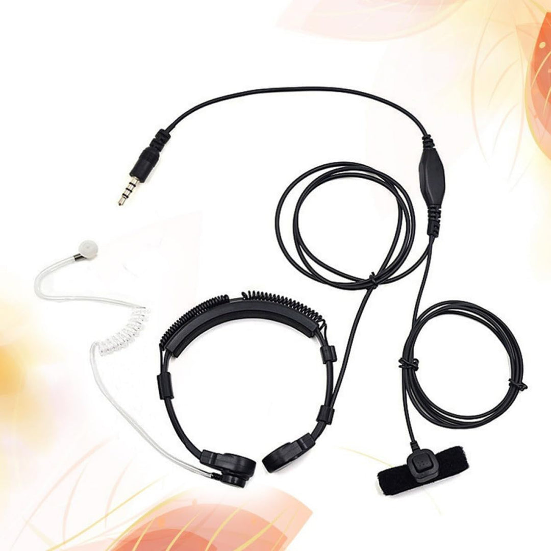 Kisangel 3,5 mm Klinkenstecker Kopfhörer mit Luftkanal Vibrationsmikrofon Kehlkopfgeräuschdämpfung S