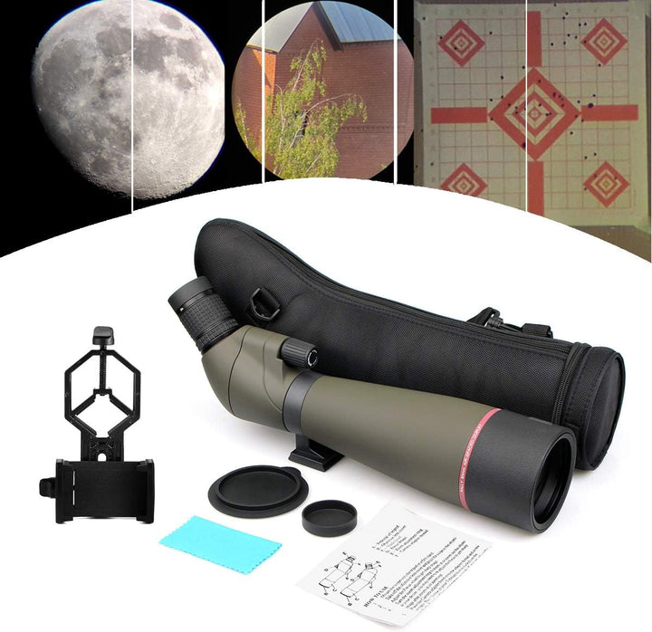 Svbony SV13 20-60x80 Spektiv mit Smartphone Adapter, HD Wasserdicht Spotting Scope Monokular mit Tra