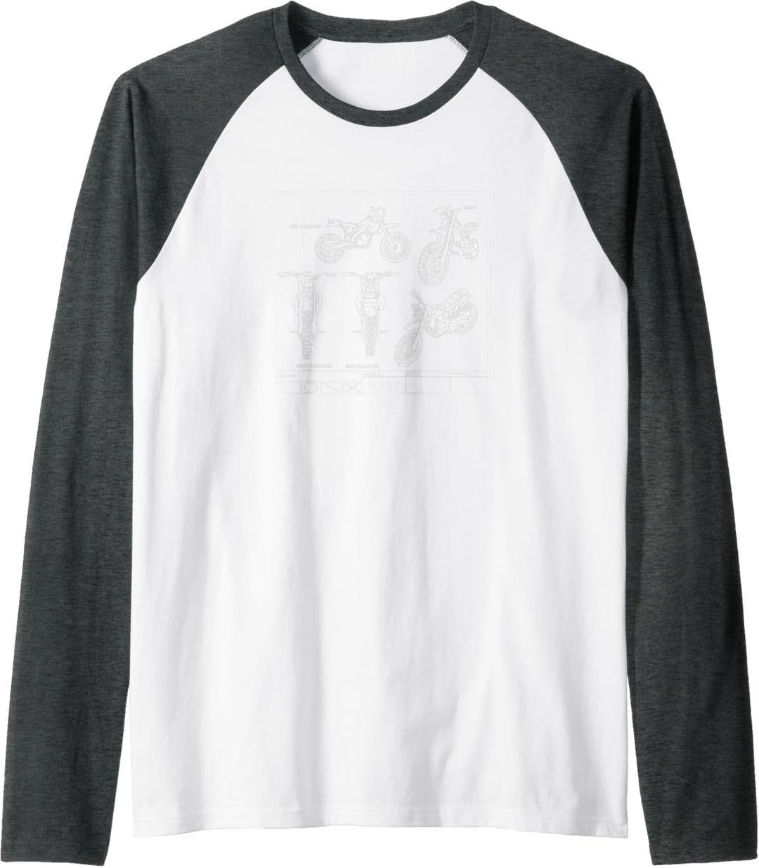 Dirt Bike Supercross Biker - Blueprint MX Motocross Raglan