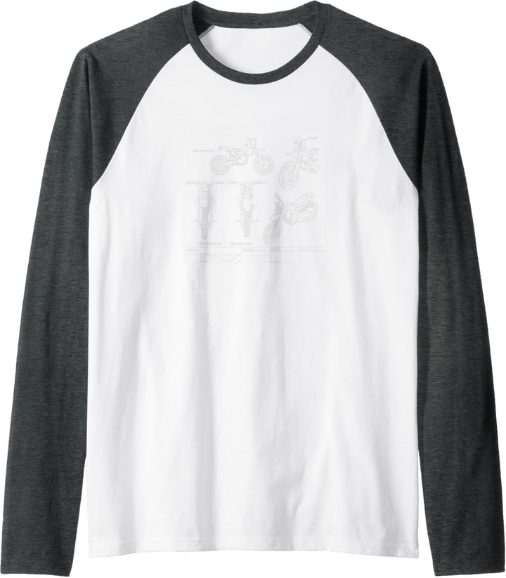 Dirt Bike Supercross Biker - Blueprint MX Motocross Raglan