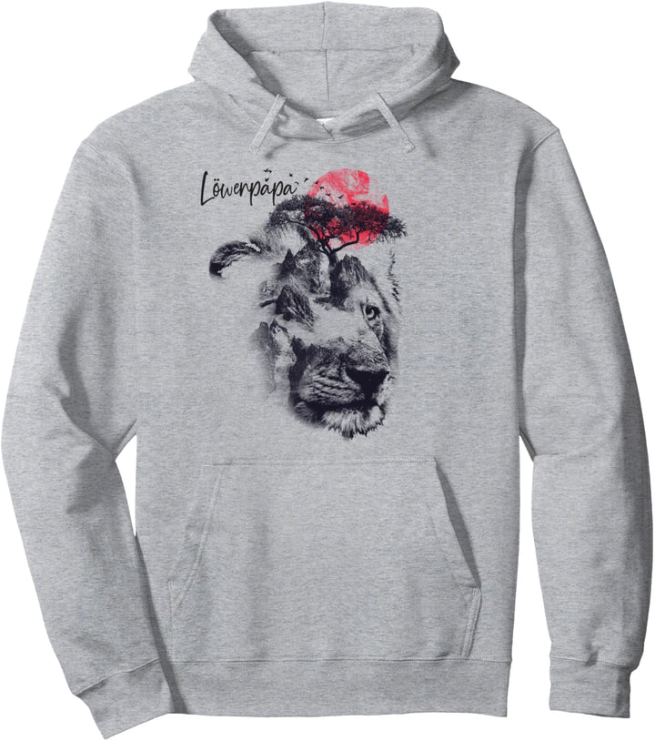 Löwenpapa I Daddy Retro und Stolz I Papa Löwe Pullover Hoodie