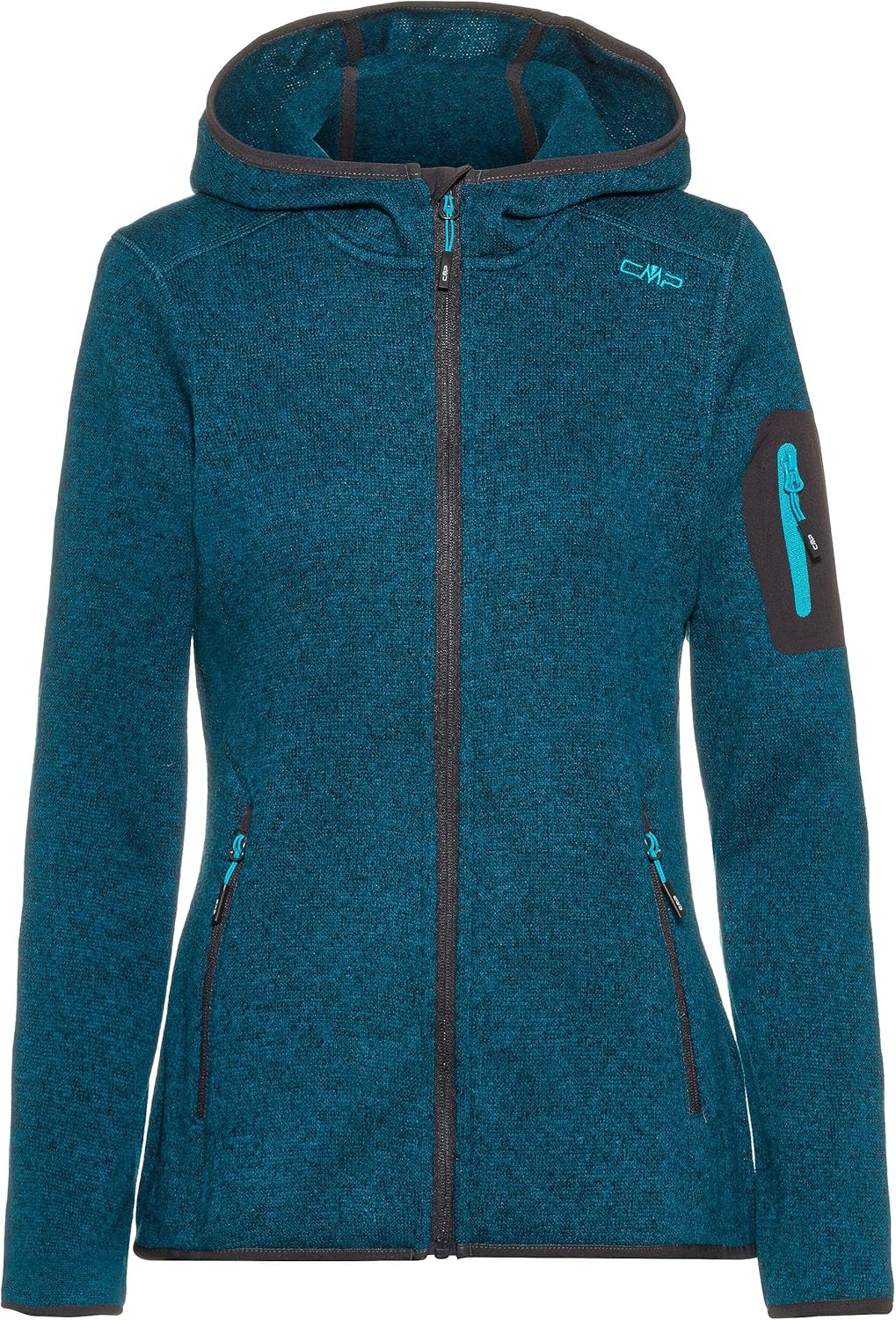 CMP Damen Hoodie Rain Jacke Regenjacke Hardshelljacke XXS Titan-Weiss-Fuchsia, XXS Titan-Wei&amp;