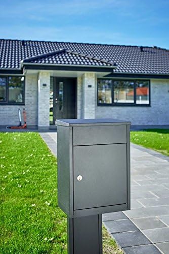 Allux 500 F54512 Briefkasten, Schwarz, 530 x 380 x 250 mm