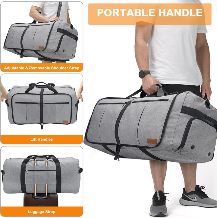 Upeelife Reisetasche, Reisetasche Gross Faltbar, Leichte Sporttasche Weekender Wasserdicht Reisetasc