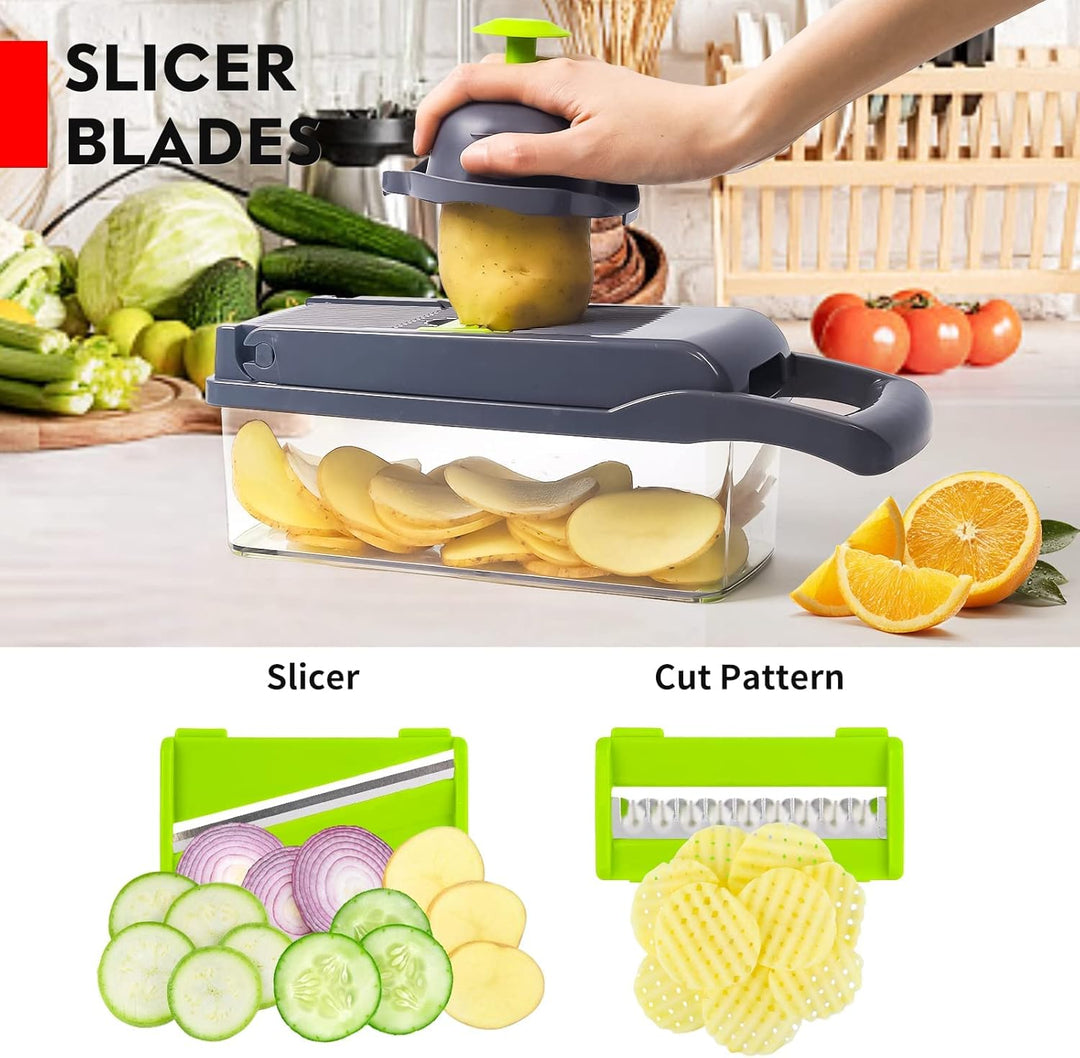 Gemüseschneider - Würfelschneider - vegetable chopper - Gemüsehobel - Geeignet für Würfe, Scheiben,