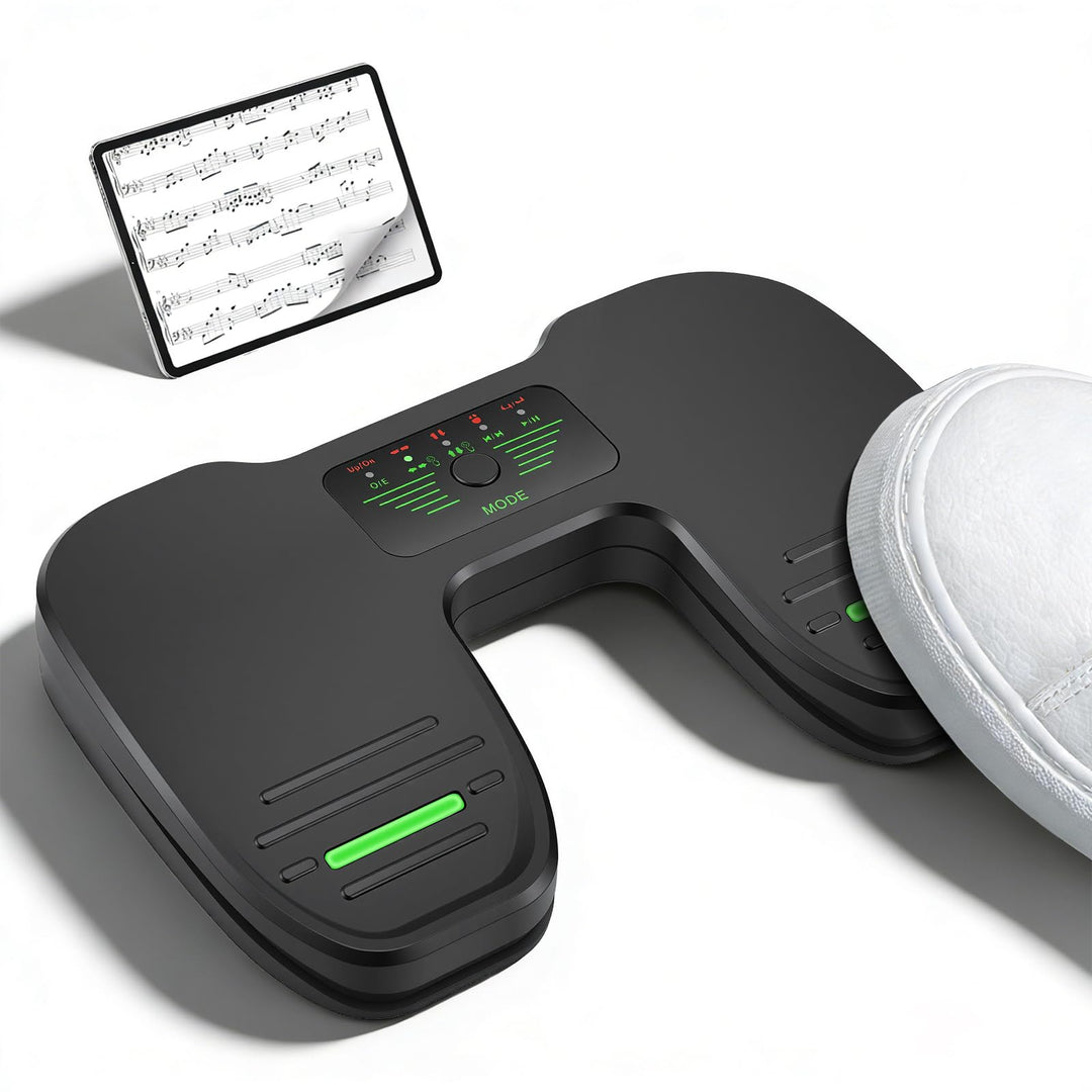 Bluetooth Page Turning Pedal, Wireless Page Turner Stumm, Musik Lese Controller zum Spielen von Inst