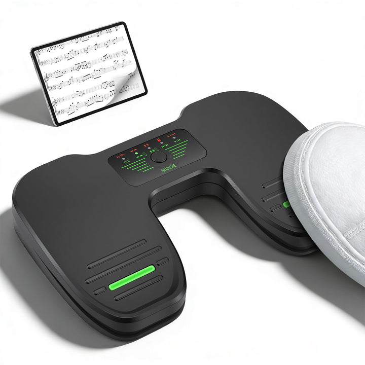 Bluetooth Page Turning Pedal, Wireless Page Turner Stumm, Musik Lese Controller zum Spielen von Inst