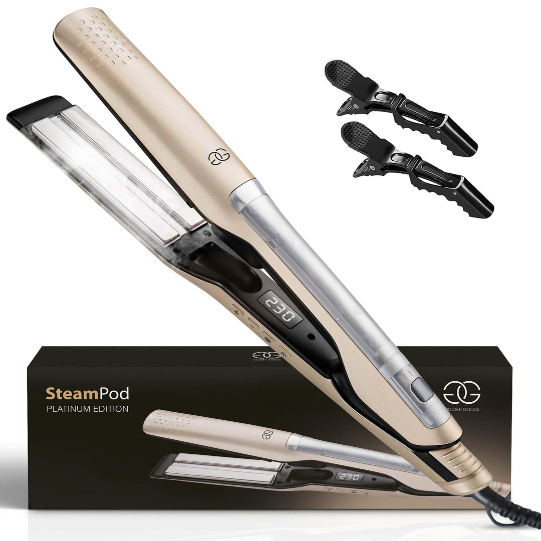 Glätteisen 2-in-1 Professionelles Haarglätter Lockenstab GOLDEN GOODS - Dampfglätter, Hair Straighte