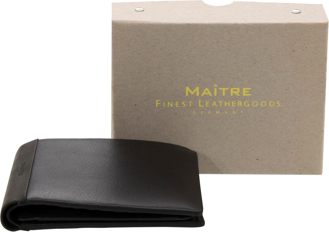 Maitre - Leder Geldbörse mit RFID Schutz, Münzfach & Scheinfach für Herren - Portemonnaie mit Kredit