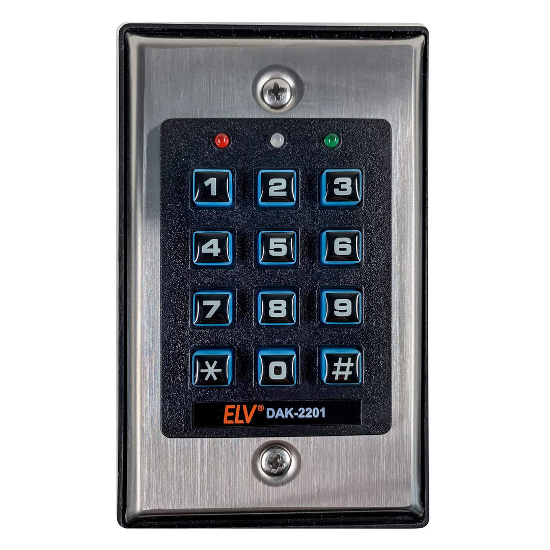 ELV Digitales Codeschloss DAK 2201 - Silber,schwarz - Tastenfeld - Keypadschloss - Schloss