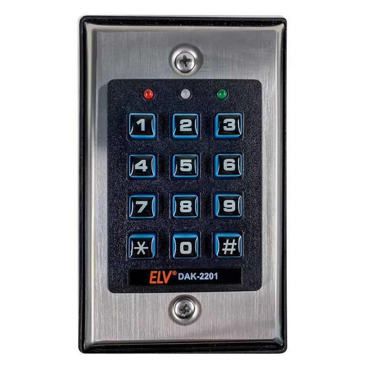 ELV Digitales Codeschloss DAK 2201 - Silber,schwarz - Tastenfeld - Keypadschloss - Schloss