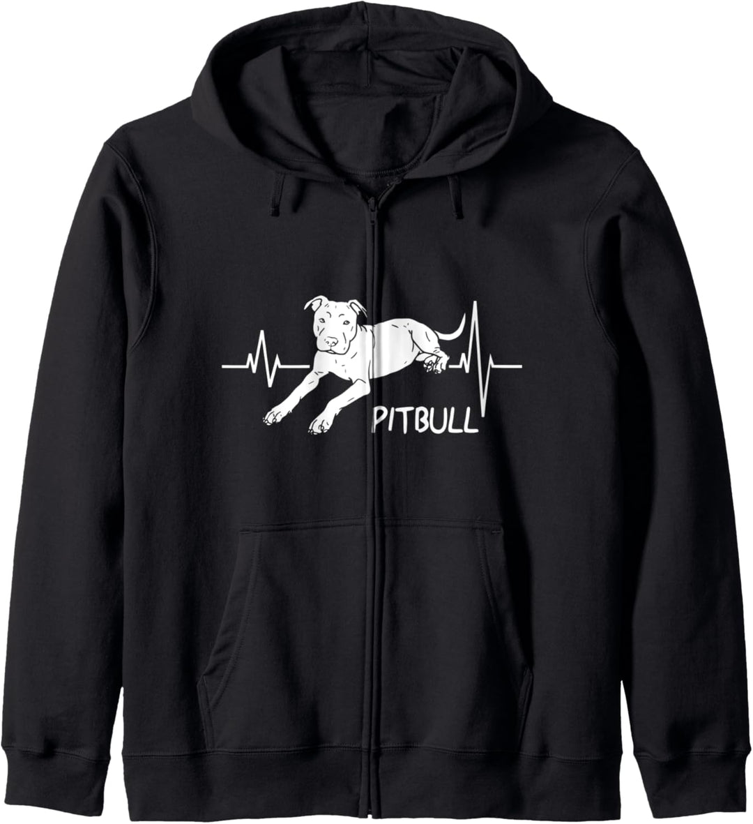 Pitbull Dog Heartbeat Gift Pit Bull Dog Lovers Cute Pit Bull Kapuzenjacke