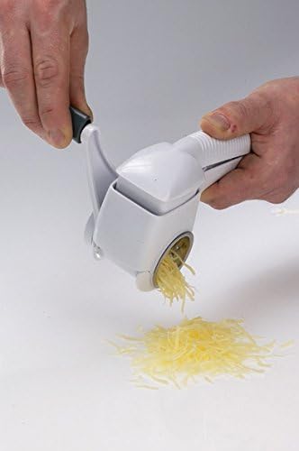 Westmark Trommelreibe/-hobel mit 3 Schneidtrommeln und integriertem Stössel, Rostfreier Edelstahl/Ku