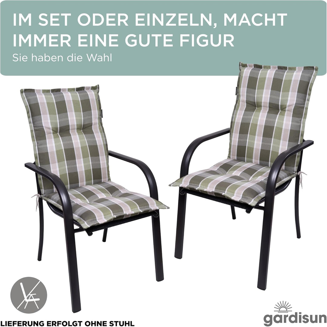 Gartenstuhlauflagen Niedriglehner I Extra Dicke Sitzauflagen I Made in EU I Stuhlauflagen für Nieder