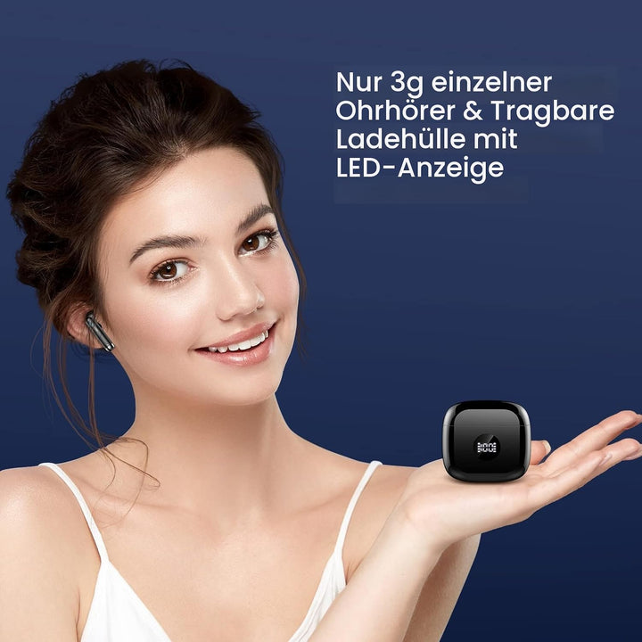 Bluetooth-Kopfhörer, Bluetooth 5.4, kabellose Kopfhörer mit 4 ENC Geräuschunterdrückung, Mic, Kopfhö
