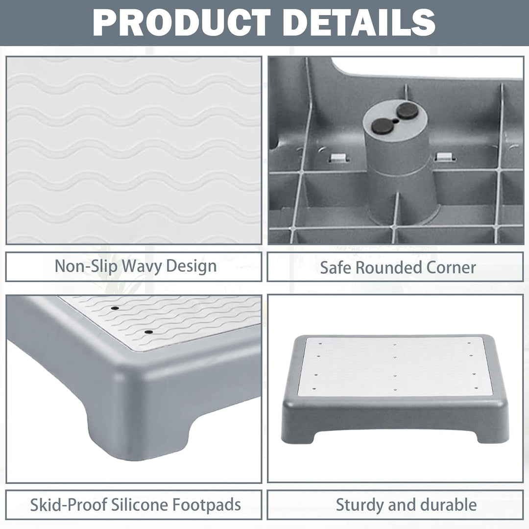 Anti-Rutsch Halbstufe, One Step Stool für Senioren, Trittstufe Bis 200 Kg, Einstiegshilfe für Senior