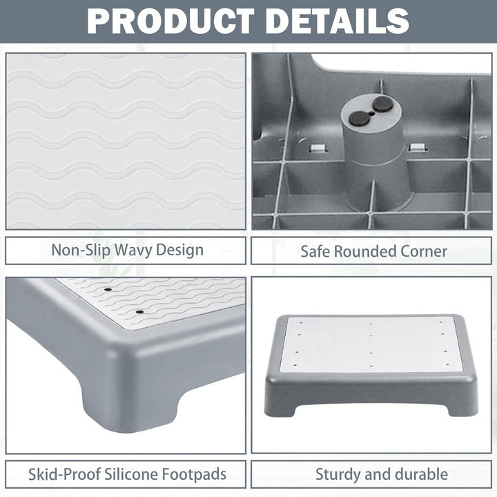 Anti-Rutsch Halbstufe, One Step Stool für Senioren, Trittstufe Bis 200 Kg, Einstiegshilfe für Senior