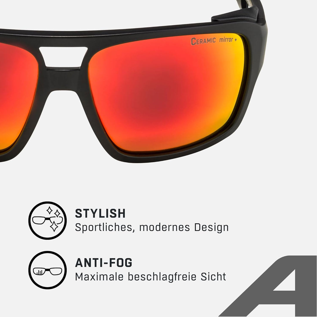 ALPINA SKYWALSH - Wasserabweisende und Beschlagfreie Sport- & Fahrradbrille Mit 100% UV-Schutz Für E