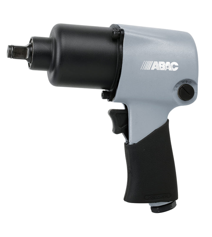 ABAC Druckluft Schlagschrauber 1⁄2" G-102 - Kunststoffkoffer mit Zubehör (10 Steckschlüssel + Verlän