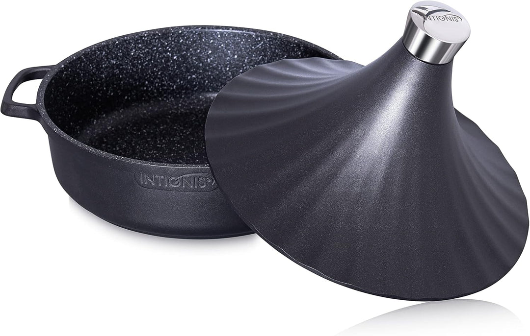 Tajine Topf Induktion 28cm / 4,2L – Marokkanischer Tagine Guss-Aluminium – Ofenfest &amp; für alle Herda