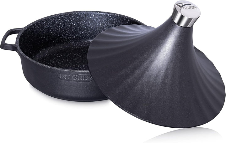 Tajine Topf Induktion 28cm / 4,2L – Marokkanischer Tagine Guss-Aluminium – Ofenfest &amp; für alle Herda