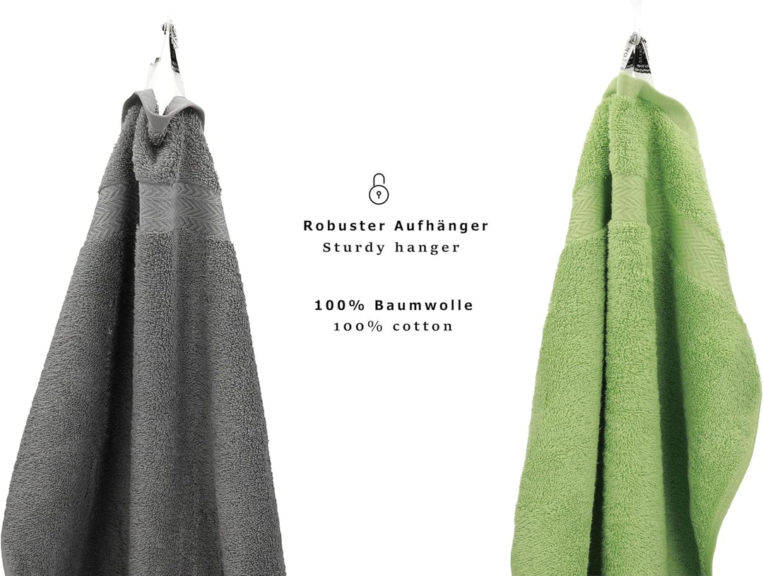 Betz 10-TLG. Handtuch-Set Classic 100% Baumwolle 2 Duschtücher 4 Handtücher 2 Gästetücher 2 Seiftüch
