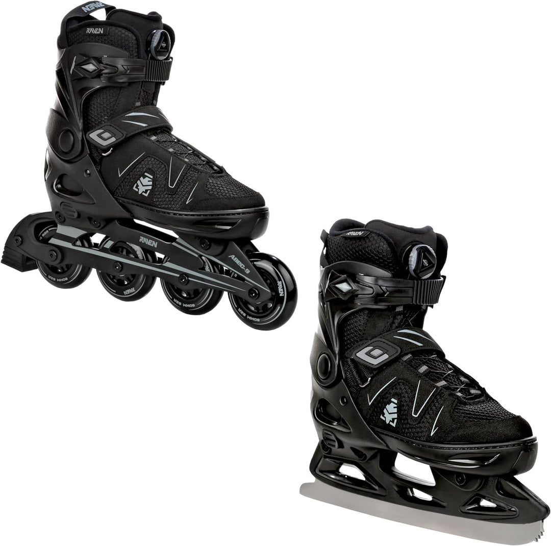 RAVEN Pulse 2in1 Schlittschuhe Inline Skates Inliner für Kinder und Erwachsene verstellbar