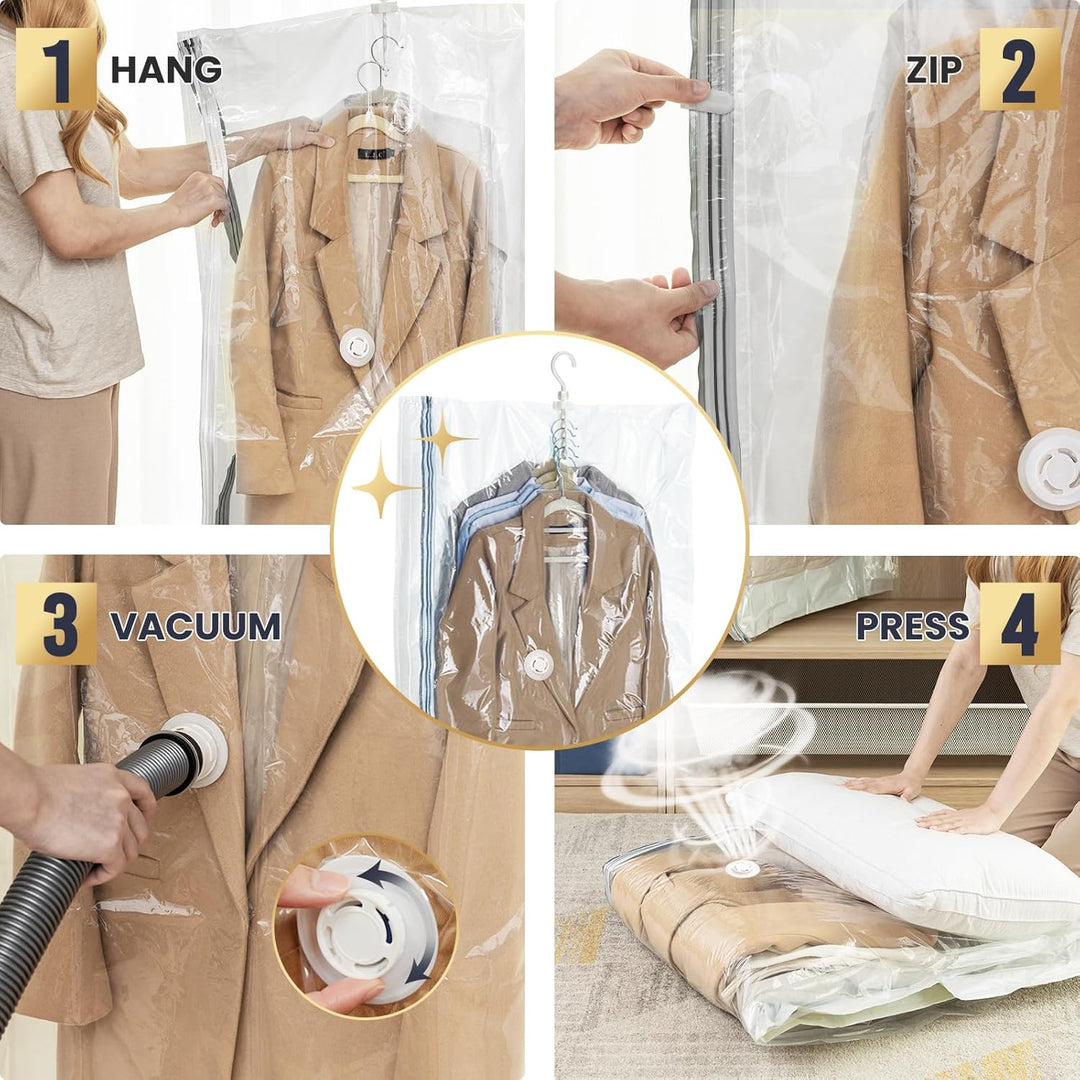 TAILI Vakuumbeutel für Kleidung Hängend, Vacuum Bags for Clothing Vakuumierbeutel Kleidung Mit Kleid