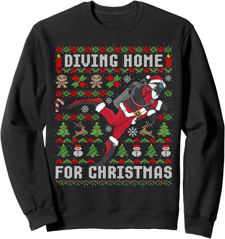 Ugly Christmas Tauchen Diving Home Weihnachten Geschenk Sweatshirt