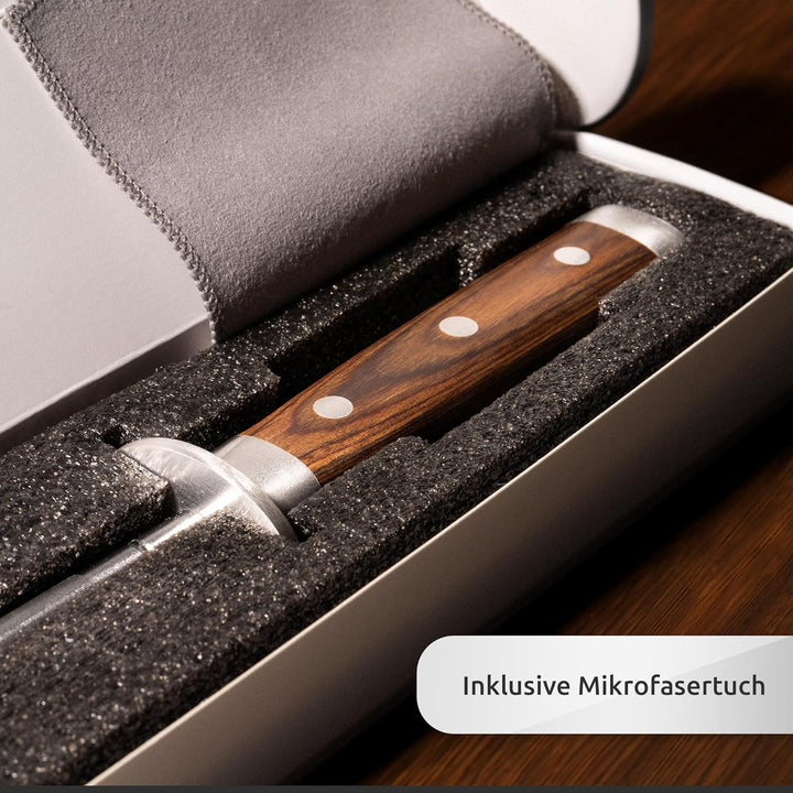 ECENCE Wetzstahl Messerschärfer aus Edelstahl (65HRC), Profi Messerschleifer für Küchenmesser, Schle