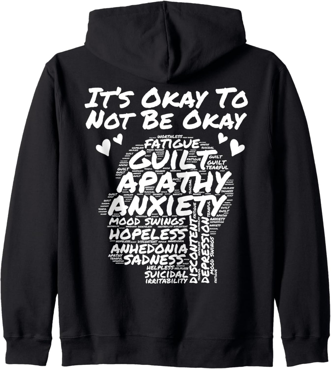 Suizidprävention & Depressionen Bewusstsein für psychische Gesundheit Kapuzenjacke