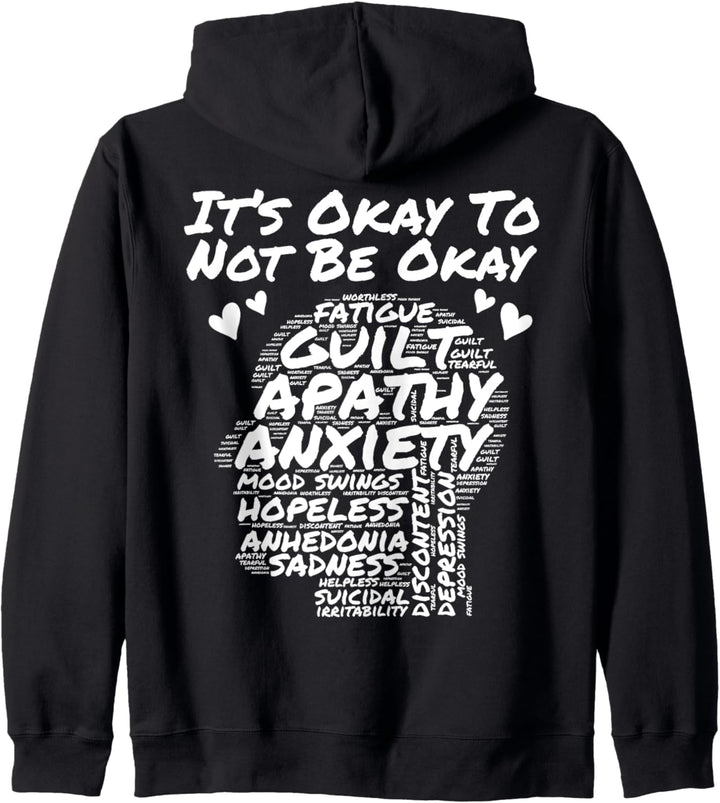 Suizidprävention & Depressionen Bewusstsein für psychische Gesundheit Kapuzenjacke