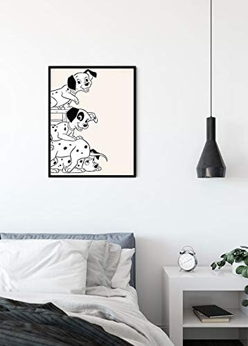 Disney Wandbild von Komar | 101 Dalmatiner Playing | Kinderzimmer, Babyzimmer, Dekoration, Kunstdruc