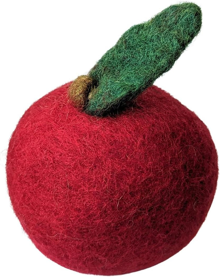 3 Äpfel in Originalgrösse (7cm) aus Filz handgearbeitet mit Aufhängung. Tisch - Deko mit künstlichem