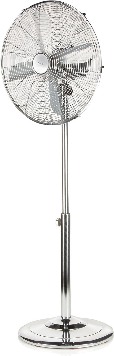 DOMO DO8132 Ventilator Stand 40 cm Chrom, 65 W, 230 V, Silberfarben