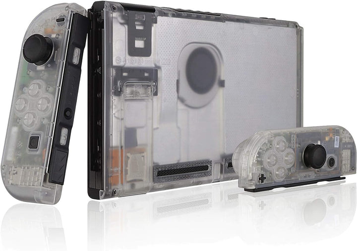 eXtremeRate Hülle Case für Nintendo Switch Joycon/Konsole, Rückgehäuse&Kickstand für Switch Console,