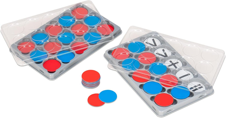 Betzold - Wendeplättchen (magnetisch)- Rechnen lernen Rechenhilfe rot blau Magnet Rechentafel