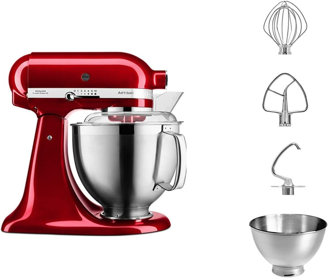 Kitchenaid 5KSM185PSECA 4,8l Küchenmaschine Artisan, Liebesapfelrot Red, Red