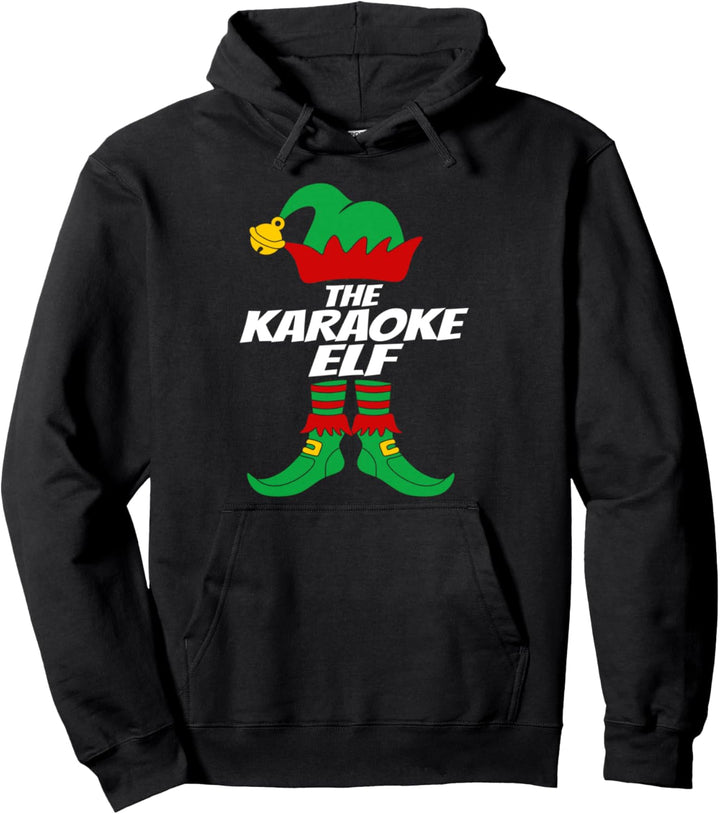 "The Karaoke Elf" Ugly Christmas Design Sänger Elfen Motiv Pullover Hoodie