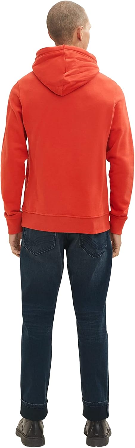 TOM TAILOR Herren Basic Hoodie Sweatshirt 3XL 11311 - Molten Lava Red, 3XL 11311 - Molten Lava Red