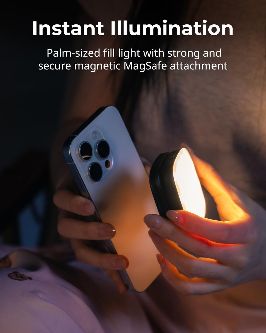 SMALLRIG Vibe P48 Mobile Phone LED Video Light Magnetisches Selfie-Licht für iPhone, Telefonlicht mi