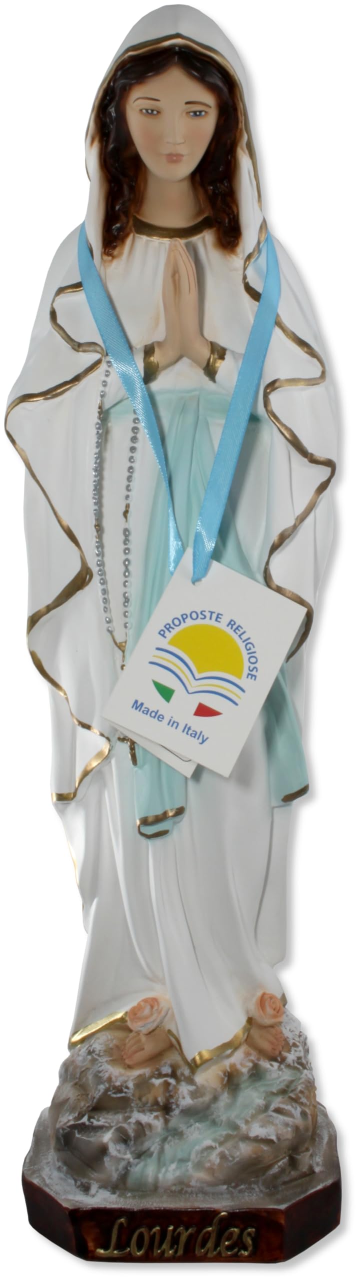 Proposte Religiose Statue Unserer Lieben Frau von Lourdes aus Kunstharz, Höhe 50 cm, handbemalt.