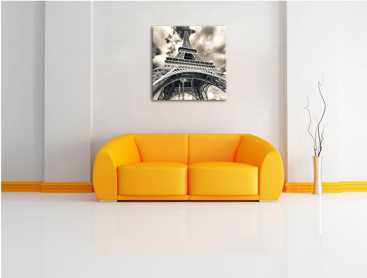 Prächtiger Eifelturm in Paris, Format: 70x70 auf Leinwand, 70x70