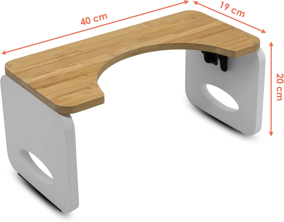 Spetebo Bambus Toilettenhocker für natürliche Hockstellung - 40 x 20 cm - Ergonomischer Squat WC Hoc