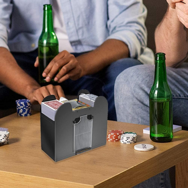 Automatischer Kartenmischer für 6 Decks - USB-C & Batteriebetrieb, Elektrischer Kartenschlucker für