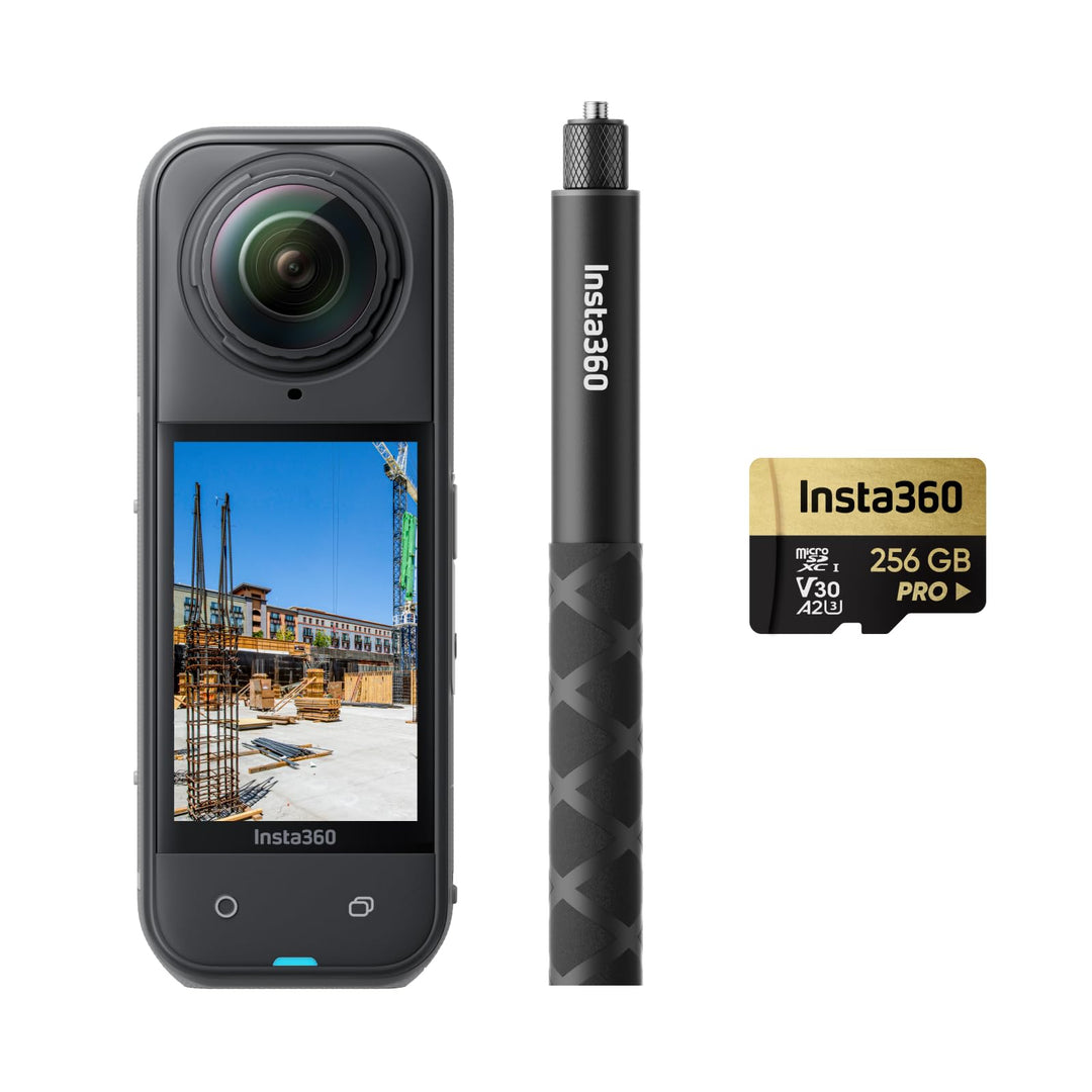 Insta360 X5 Baustellen-Bundle - 360°-Baustellen-Kamera, 8K30fps 360°-HDR-Videos, 72MP Fotos, Selfie-